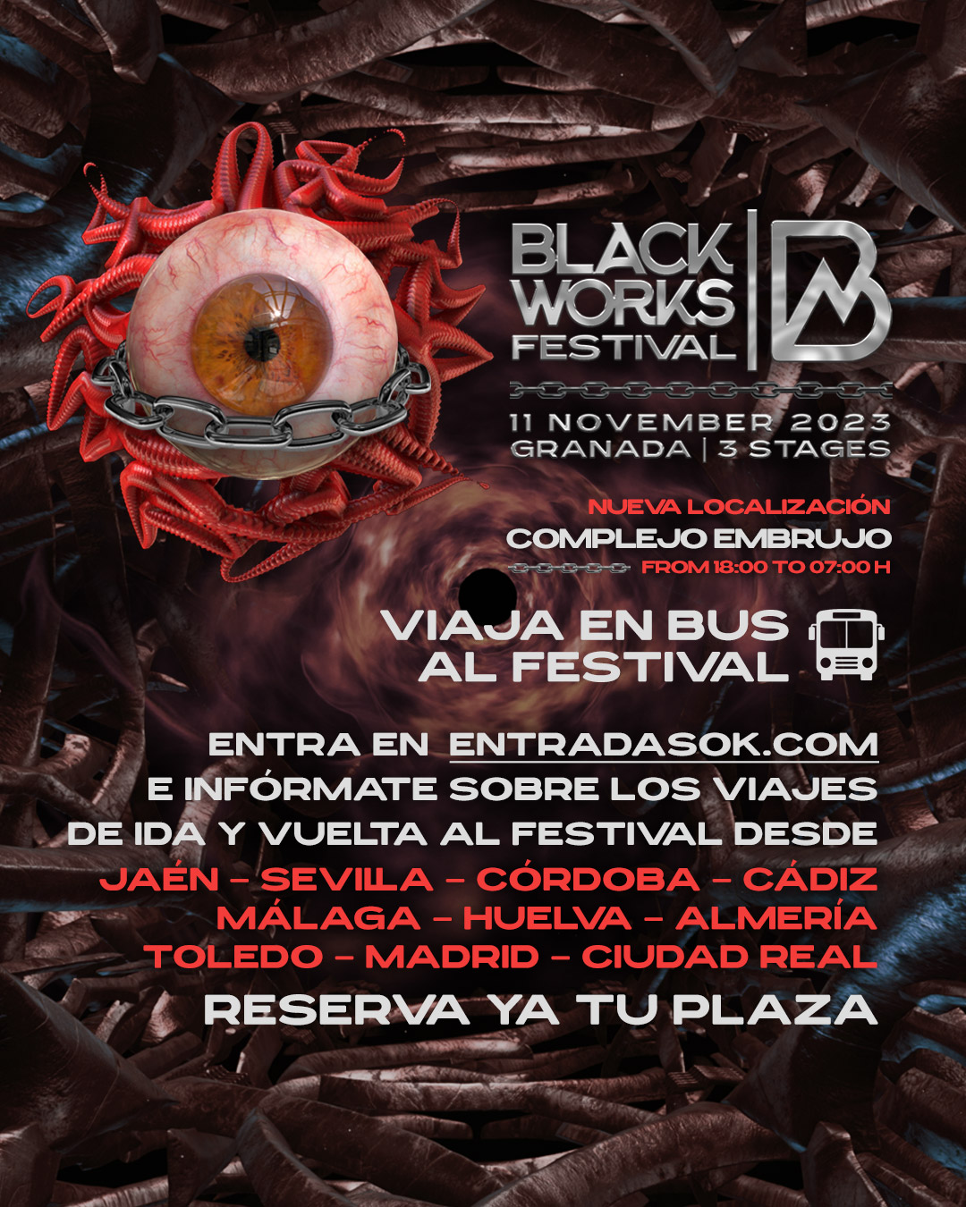 Viaja en bus a Blackworks Festival Granada