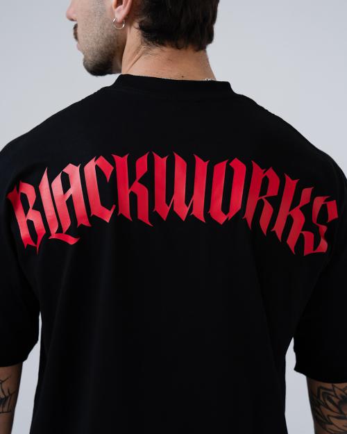 BLACKWORKS OVERSIZE T-SHIRT 200G. RED