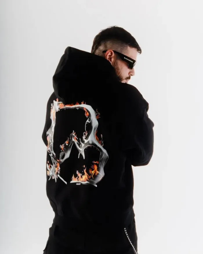 Blackworks "B" Fire Hoodie