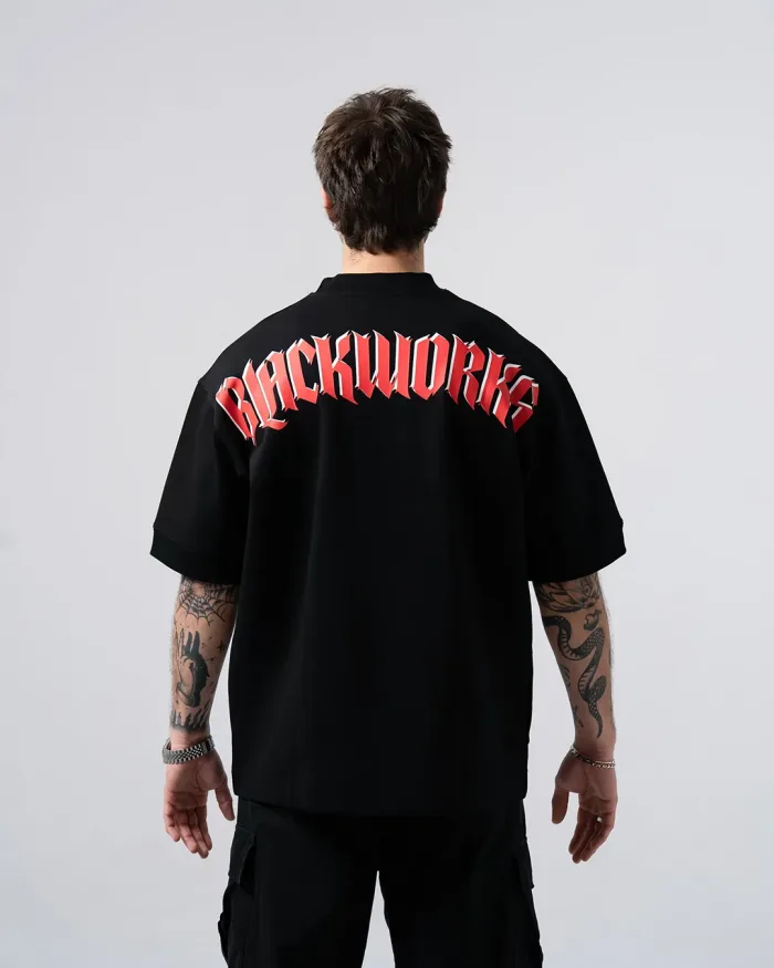 Blackworks Bicolor Red White Oversize Tee