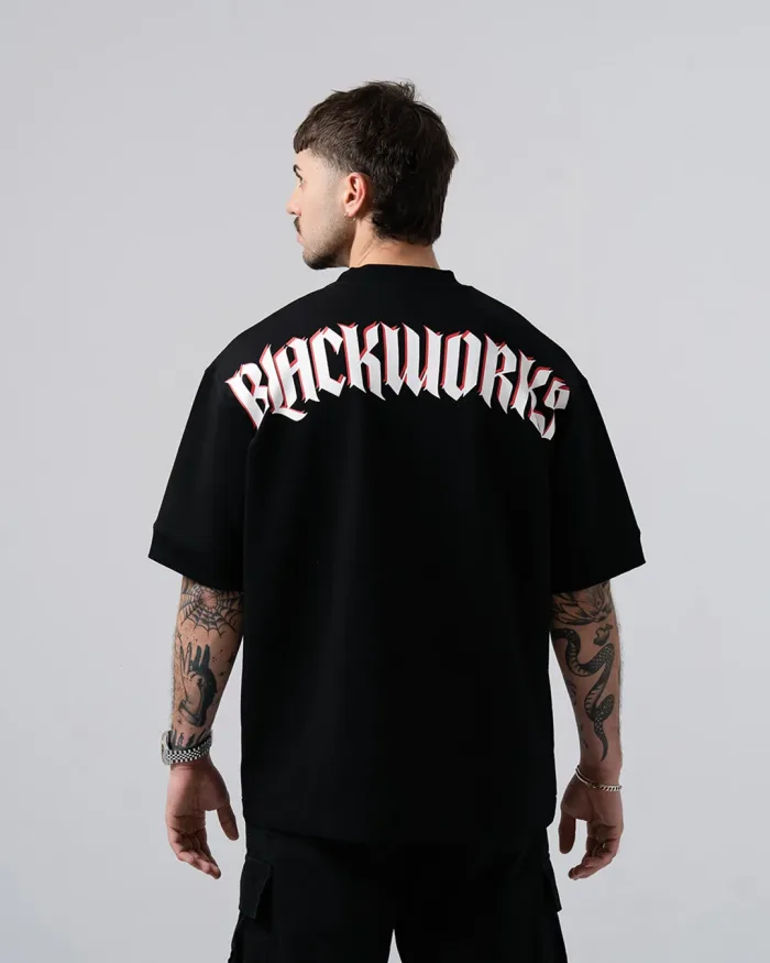 Blackworks Bicolor White Red Oversize Tee