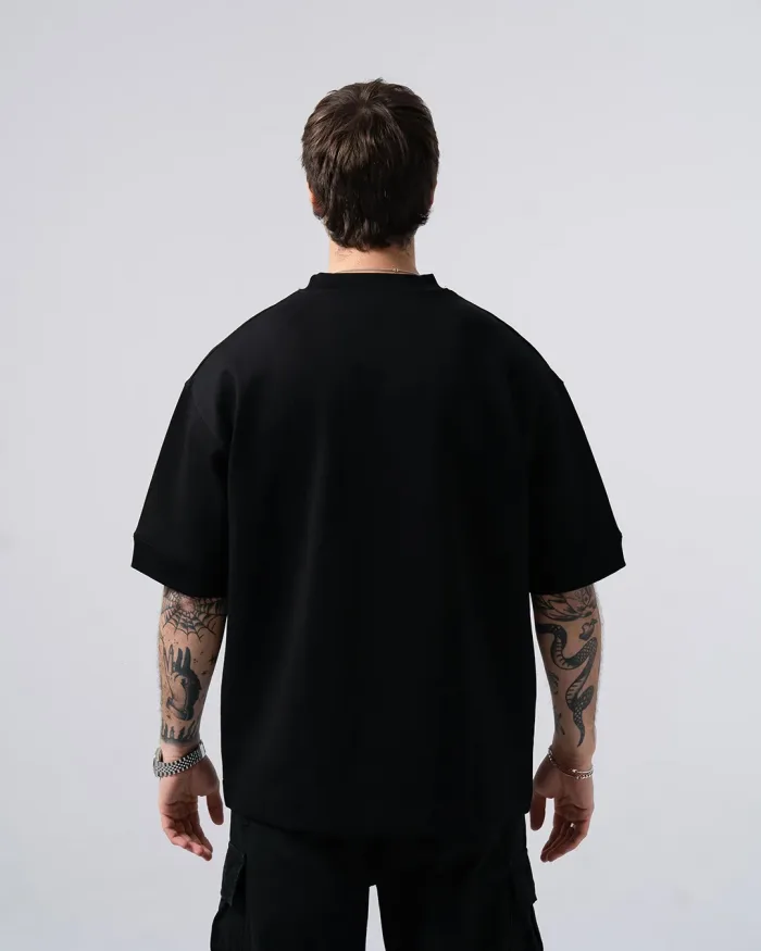 Blackworks Embroidered B Black Tee