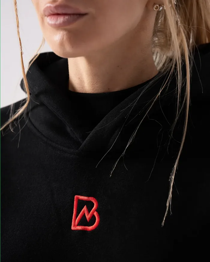 Blackworks Embroidered B Red Hoodie