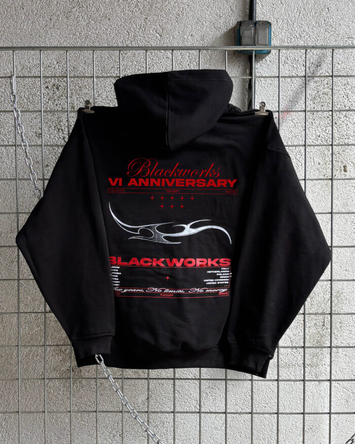 VI ANNIVERSARY BLACK HOODIE