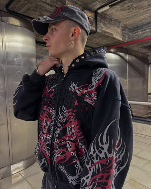 w.d.00 2partTRIBAL ZIP HOODIE